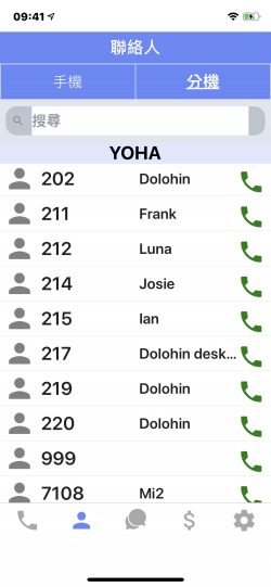 雲端總機聯絡人